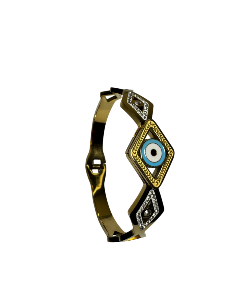 Rhombus Evil Eye Bangle