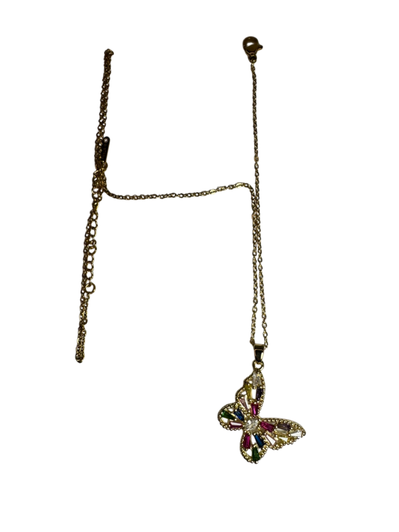 Golden Rainbow Butterfly Pendant - Image 4