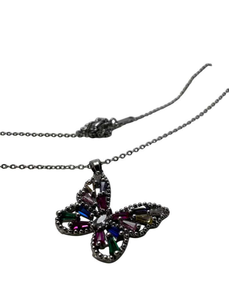 Silver Rainbow Butterfly Pendant - Image 5