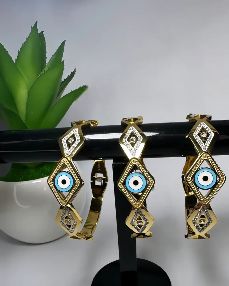 Rhombus Evil Eye Bangle - Image 2