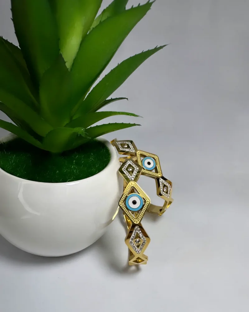 Rhombus Evil Eye Bangle - Image 5