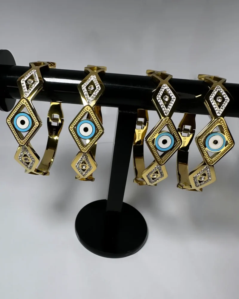 Rhombus Evil Eye Bangle - Image 7